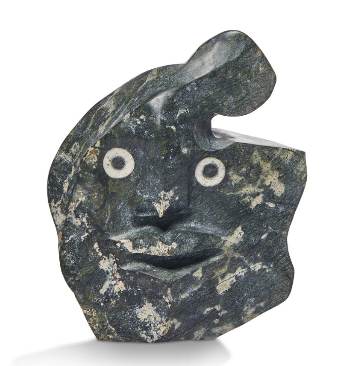 Tête, Joe Poodlat (pyroxène) Taloyoak, 26 x 24 cm